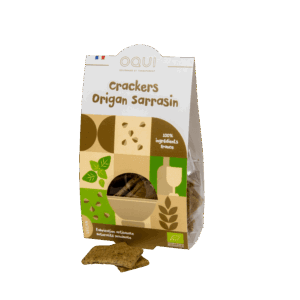 Biscuits apéritifs bio - Crackers Origan Sarrasin