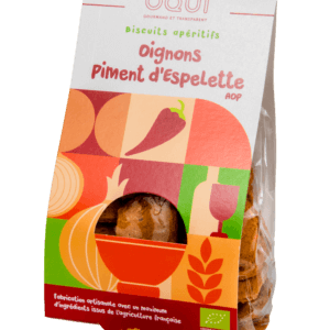 Biscuits apéritifs bio - Oignon Piment d'Espelette