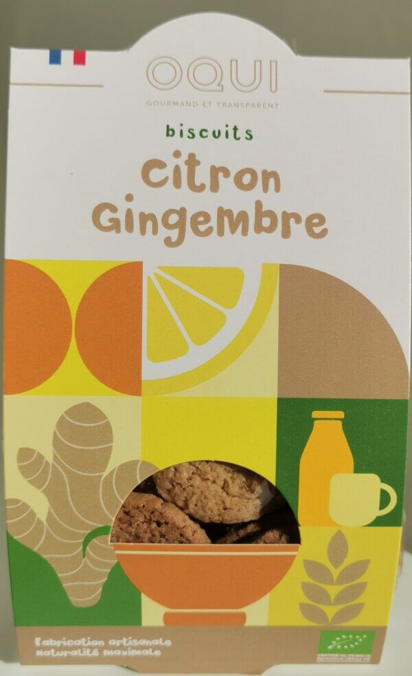 Biscuits sucrés bio - Gingembre citron