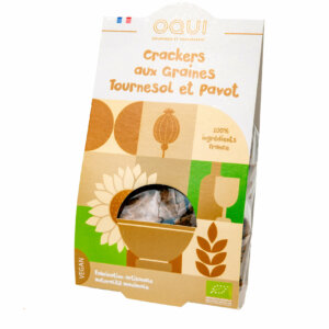 Biscuits apéritifs bio - Crackers Tournesol et Pavot